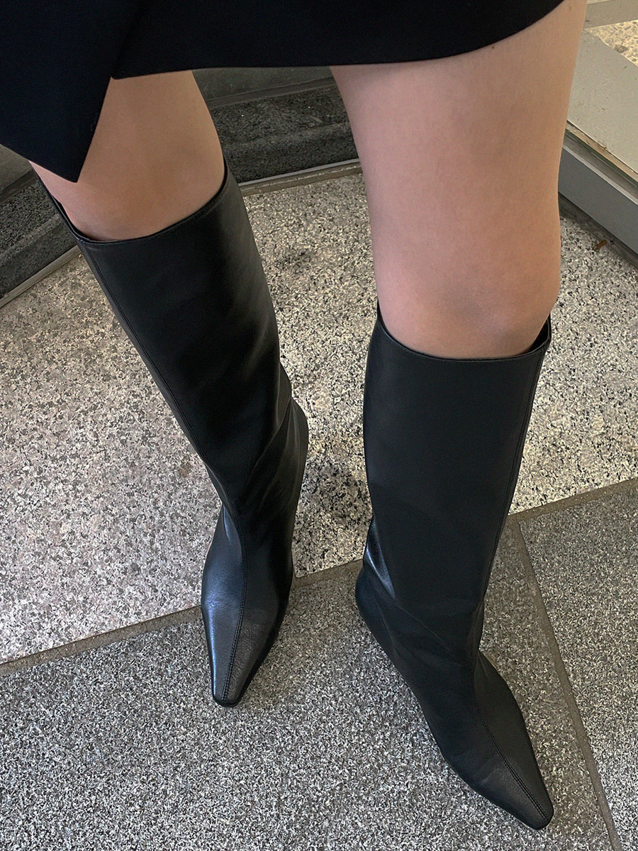 Wide Straight Long Boots ( 5cm )